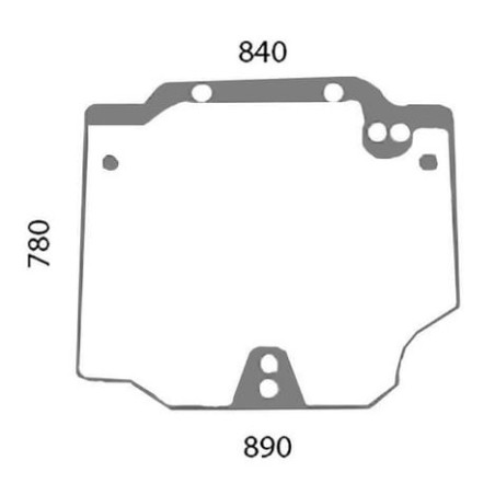 44911795 Szyba Deutz Fahr tylna górna Kramp 3660980062794