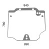 44911795 Szyba Deutz Fahr tylna górna3660980062794