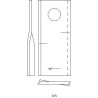 Nożyk kosiarki rotacyjnej prawy 83x49x5 mm otwór Ø 18.50 mm okrągły pasuje do Lely