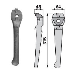 Ząb brony aktywnej, prawy 320 mm, 1.1699.0128.0