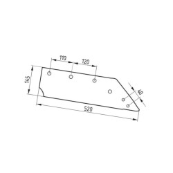 073003 Lemiesz 14" lewy Molbro Mølbro 5700030880188
