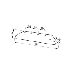 073008 Lemiesz 20" prawy Molbro Mølbro 5700037350356