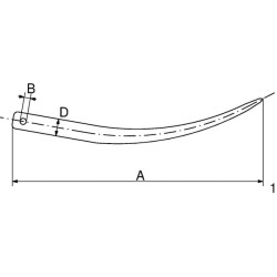 Ząb ładowacza zaokrąglony 28x800 mm Stoll