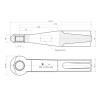 Ucho zaczepu fi40 2/ t 65x80 L375 do wspawania, Bernhofer Z-064.1	