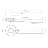 Ucho zaczepu fi40 1/7t 50x50 L300 do wspawania Bernhofer Z-014.B