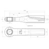 Ucho zaczepu fi50 1/ t 70x80 L385 do wspawania, Bernhofer Z-033.4