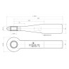 Ucho zaczepu fi40 1/ t 56x65 L340 do wspawania,  Bernhofer Z-016.1