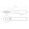 Ucho zaczepu fi40 1/7t 50x50 L300 do wspawania Bernhofer Z-014