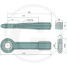 Ucho zaczepu fi40 40x50 L300 DIN 74054