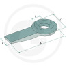 Ucho zaczepu fi52 1/14t 65x L225