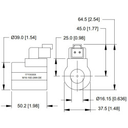 Cewka 24VDC M16, 26W-DE