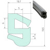 Uszczelka szyby 13,7x19,5/6/3 - 25m4059139280452