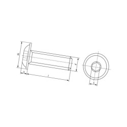 Wkręt grzybkowy z kołnierzem kl. 10.9 ocynk , M12 x 50 mm