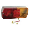 Lampa tylna zespolona, lewa, prostokątna, 12V, czerwona/pomarańczowa , przykręcana 184x76 mm z wtyczką AMP Cobo