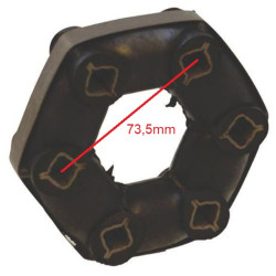 Element gumowy sprzęgła 6xM10-84mm