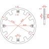 Vicon VNB1517586 Pierścień koła Ø 350 mm
