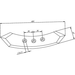 Vaderstad 444898KR Redliczka 480x80x12 mm Kramp