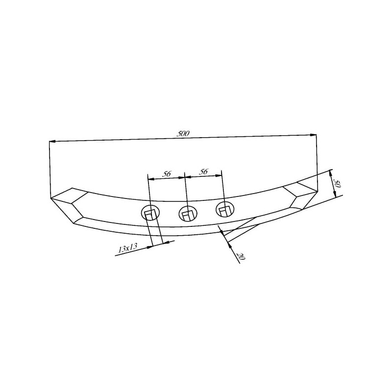 Vaderstad 447152KR Redliczka 500x50x20 mm Kramp