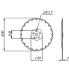 Talerz redlicy 410x5 uzębiny 5x104-D13 Kramp 8719493384888