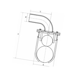 Zawór przelotowy 80mm BP 214D Battioni Pagani 214D