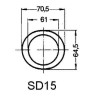 Walterscheid 1368632 Osłona wałka WOM 1000mm, d51/58x4 D61/68 B-158mm