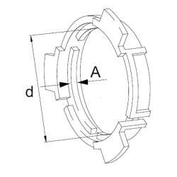 Walterscheid 1087279 Pierścień ślizgowy d51/58x4, SC15