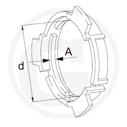 Walterscheid 1087276 Pierścień ślizgowy d63/71x4