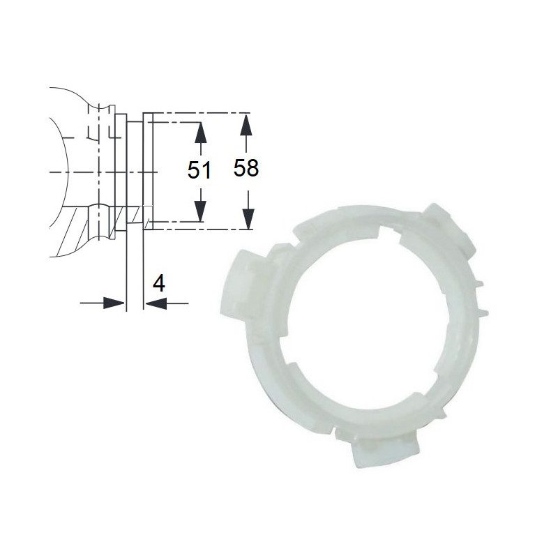 Walterscheid 1087279 Pierścień ślizgowy d51/58x4, SC15