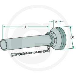 Walterscheid 1180228 Osłona wałka WOM połowa wewn., szerokokąt., 1000mm, d42/47x3 D49 B-127 3 karby