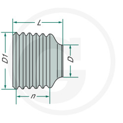 Walterscheid 1160012 Lej ochronny SC25 3RP, D-86 mm, L-77 mm, seria WW80
