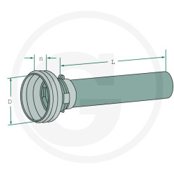 Walterscheid 1106717 Osłona wałka WOM połowa zewn., szerokokąt.,1000mm d63/71x4 D80 4 karby