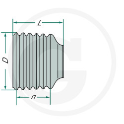 Walterscheid 1120025 Lej ochronny PG20 R5, D-185 mm, L-157 mm