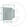 Walterscheid 1120038 Lejek osłony PG30 R8, D-230 mm, L-196 mm