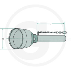 Walterscheid 1166095 Osłona wałka WOM połowa zewn. 1000mm d63/71x4 D80 B-190