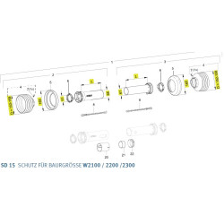 Walterscheid 1199914 Osłona wałka WOM połowa zewn., 1000mm d51/58x4 D68 B-158mm 12 karbów