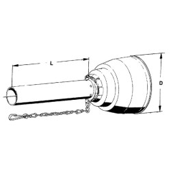 Osłona wału WOM połowa wew. szerokokątna SC25, L1000 mm Walterscheid