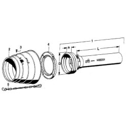 Osłona wału WOM połowa zew. szerokokątna SD25/1, L1000 mm Walterscheid