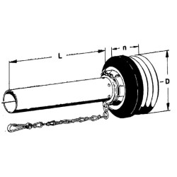 Osłona wału WOM połowa wew. standard Ø 185 mm, L1000 mm Walterscheid