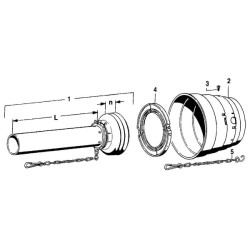 Osłona wału WOM połowa wew. szerokokątna SD25/1, L1000 mm Walterscheid