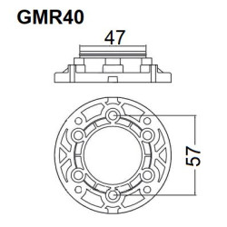 Przekładnia ślimakowa 15 do 1 type GMR 040 