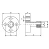 Kołnierz przyłączeniowy 30mm 1/2"BSP, M6x20-4szt Oleo Tecnica