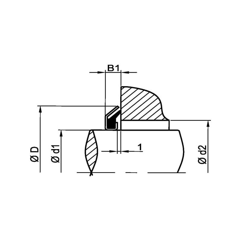 Uszczelnienie Alphaseal RC, 24 x 40 x 4 mm