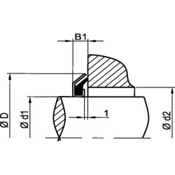 Uszczelnienie Alphaseal RC, 45x62x4.5mm