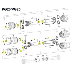 Walterscheid 1119843 Tulejka redukcyjna ochronna PG20, D-232 mm, L-347 mm