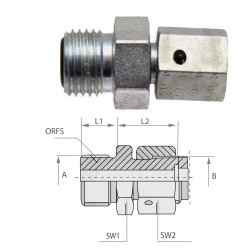 Złącze BA, 2"ORFS-45x2(35L)