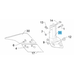 Słupica przedpłużka, prawa, 50 4570840 Lemken 8719607020145