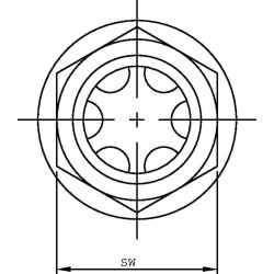 Wziernik gwint calowy typ LCP, G1/2"
