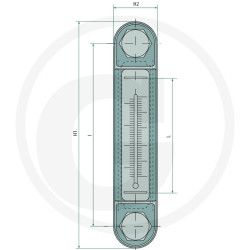 Wskaźnik poziomu oleju 76mm M10 z czujnikiem temperatury Miselli