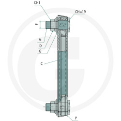 Wskaźnik poziomu oleju 76 mm M12 Miselli
