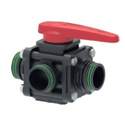 Zawór Kulowy Ręczny 3-Drożny Złącze T6 Arag 6280453414S66